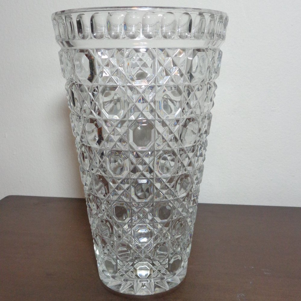 High Quality Cut Glass Crystal Vase EUC